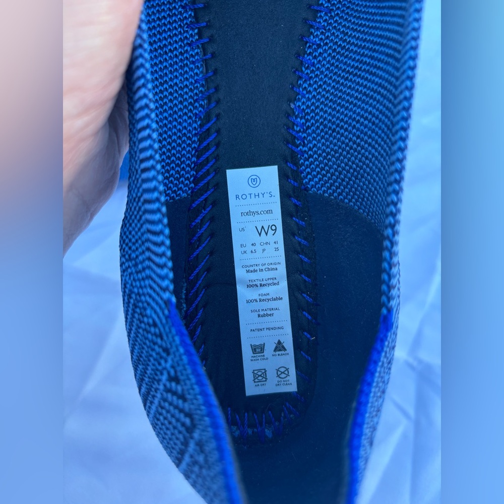 Rothy’s The Point Lapis Python Ballet Flat Size 9… - image 4